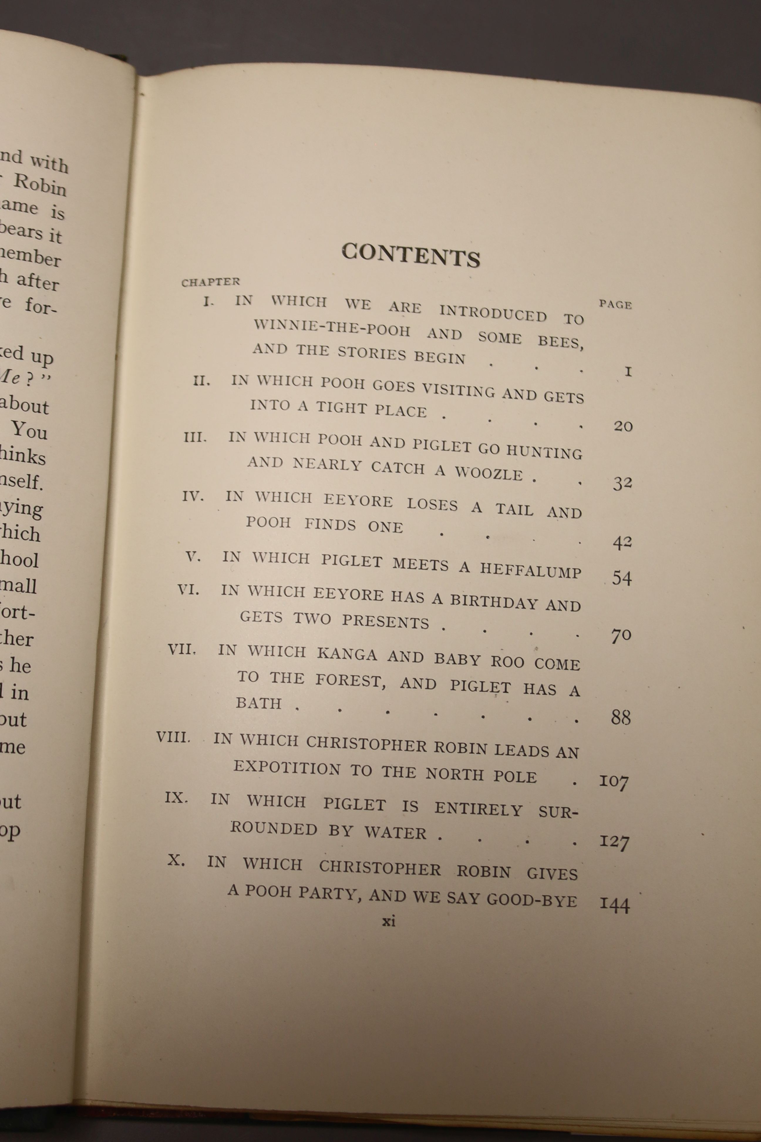 Milne, A.A., 'Winnie The Pooh', 8 vols, (d.j. present, some tears and losses, Methven & Co. Ltd., 2nd edition, together with Milne, A.A. 'Now We Are Six', 8 vols (d.j. present, some minor tears and losses, Methven & Co.,